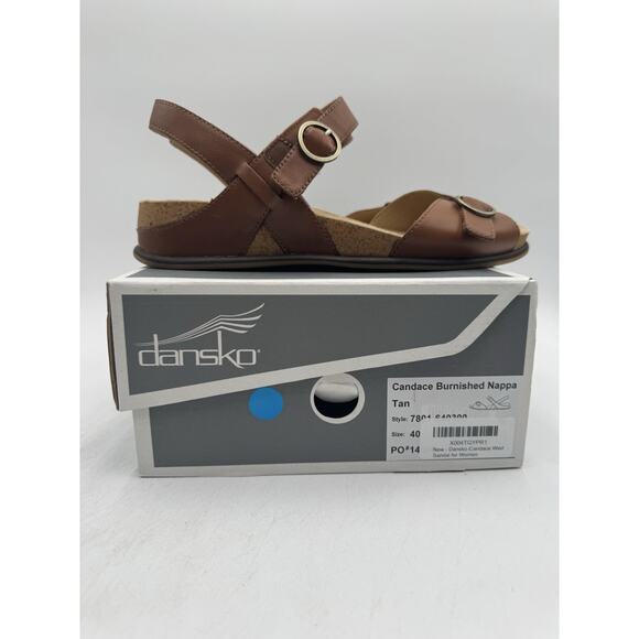 Dansko CANDACE BURNISHED NAPPA Women's NEW Sandal Tan EU Size 40 - Picture 11 of 11